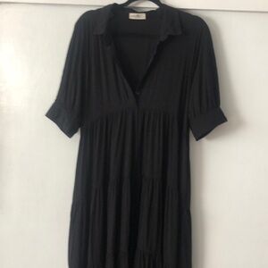 Natural life black cotton dress